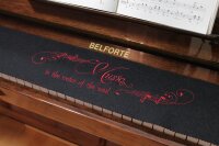 Klavierläufer mit Motiv „Music is the voice of the soul“ – Bestickter Tastenläufer