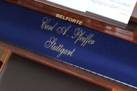 Klavierläufer mit Wunschtext bis 45 cm (zweizeilig) – Individuell bestickter Tastenläufer