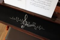 Klavierläufer mit Motiv "Herz aus Violinschlüssel und Noten"