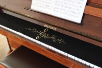 Klavierläufer mit Motiv Herzschlag, Violinschlüssel und Herz – Bestickter Tastenläufer