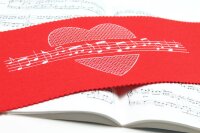 Klavierläufer mit Motiv Herz – Bestickter...