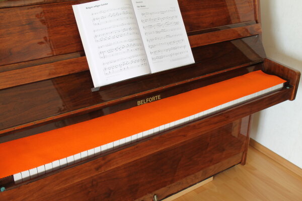 Orgel-Läufer / Tastenläufer Orgel Orange 100% Schurwolle – Staubschutz für Orgeltasten