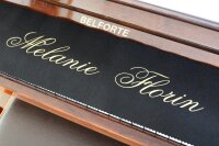 Tastenläufer für Orgel mit Wunschtext bis 45 cm – Individuell bestickter Orgel-Läufer
