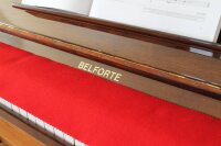 Klavierläufer Rot 100% Schurwolle – Staubschutz für Klaviatur