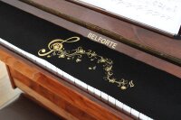 Klavierläufer mit Motiv Herz aus Violinschlüssel und Noten – Bestickter Tastenläufer